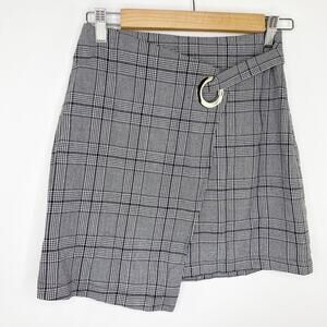 LF Seek The Label Black White Plaid Mini Skirt Women's Size X-Small XS NWT